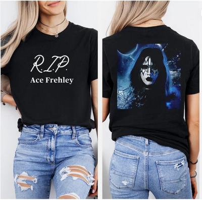 Футболка R.I.P Эйс Фрейли, Памятная футболка в честь легенды гитары KISS.