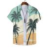 Рубашки Palm для мужчин 3D винтажная мода печатная гавайская рубашка рокабилли с коротким рукавом топы уличная одежда для улицы
