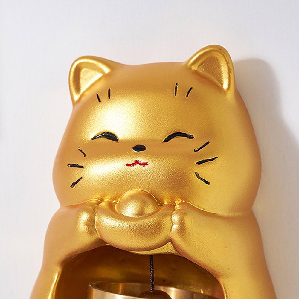 Lucky Cat Door Bell Magnetic Door Chime Ornaments Creative Wind Chime  for Door Wall