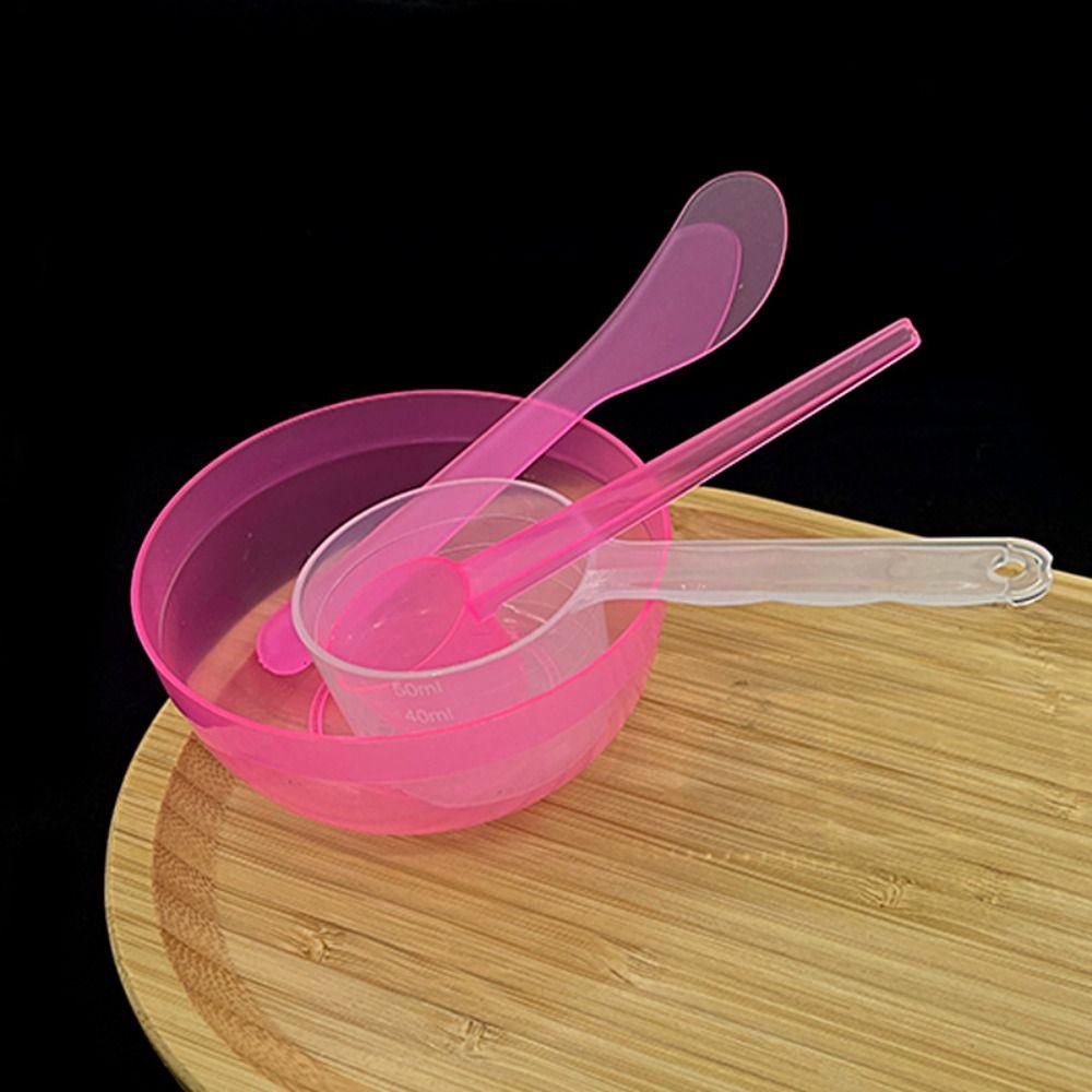 4Pcs/Set DIY Face Mask Mixing Bowl Set Plastic Facial Mask Spatula Tool Homemade   Skin Care Tool