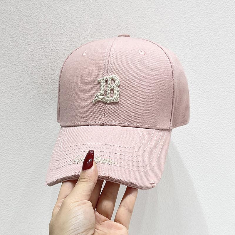 Baseball Cap Women Embroidered Letter Cotton Casual Sun Hat For Autumn