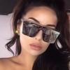 New Thick Frame Sunglasses Trend Box Foreign Trade Glasses Personality Big Frame Sunglasses WOMEN'S Sunglasses MEN'S Sunglasses