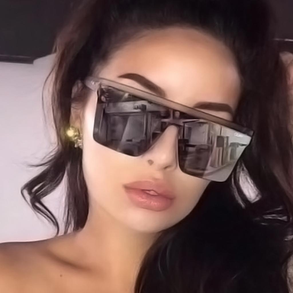 New Thick Frame Sunglasses Trend Box Foreign Trade Glasses Personality Big Frame Sunglasses WOMEN'S Sunglasses MEN'S Sunglasses