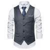 2023 Men's Large Solid Color Single-Breasted Casual Suit Vest - Korean Style