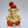 Ganesha Idol with Red Pagdi for Home & Office Decor | Car Dashboard Idol Ganesha Murti Ganpati Idol for Home Decor