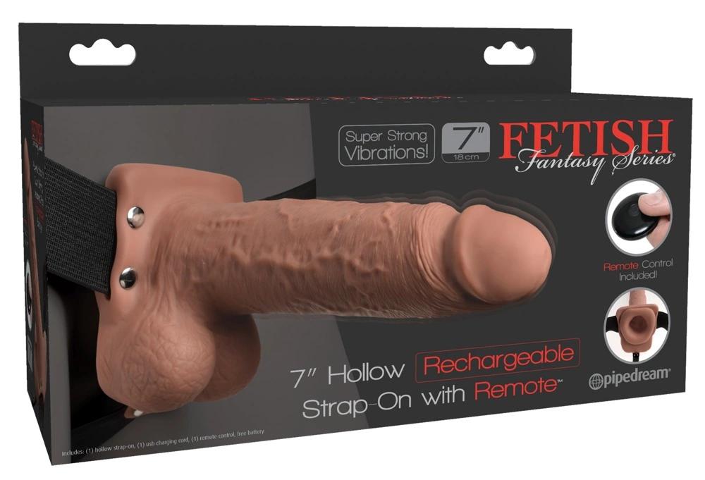 Fetish Fantasy Series - Strap-On Harness with Hollow Natural Vibrator 21cm