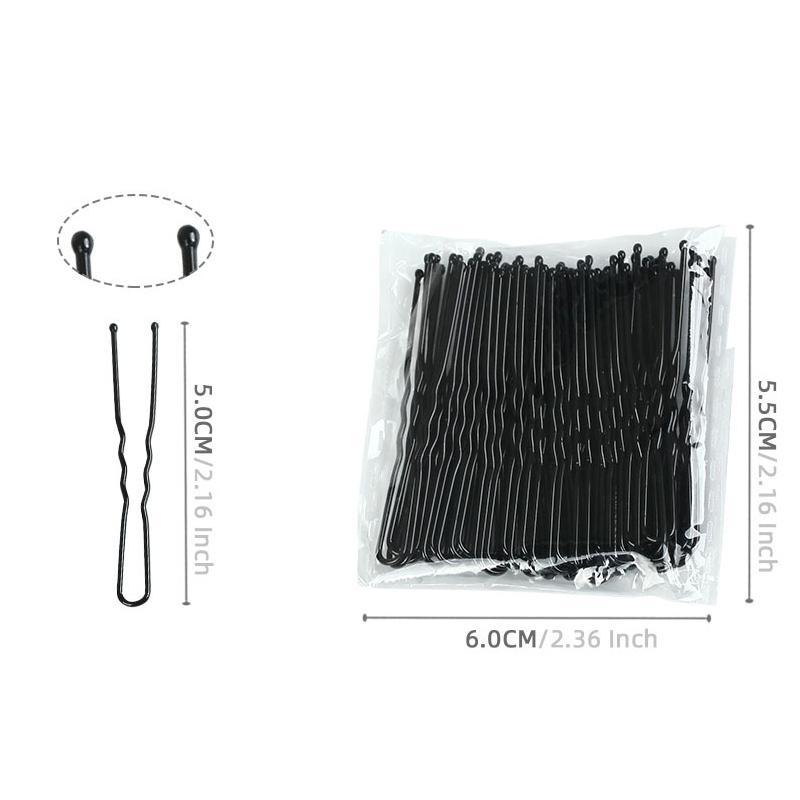 50Pcs 5/6/7Cm Women Hair Waved U-Shaped Bobby Pin Barrette Salon Grip Clip Bridal Hairpins Metal Hair Accessories Bun