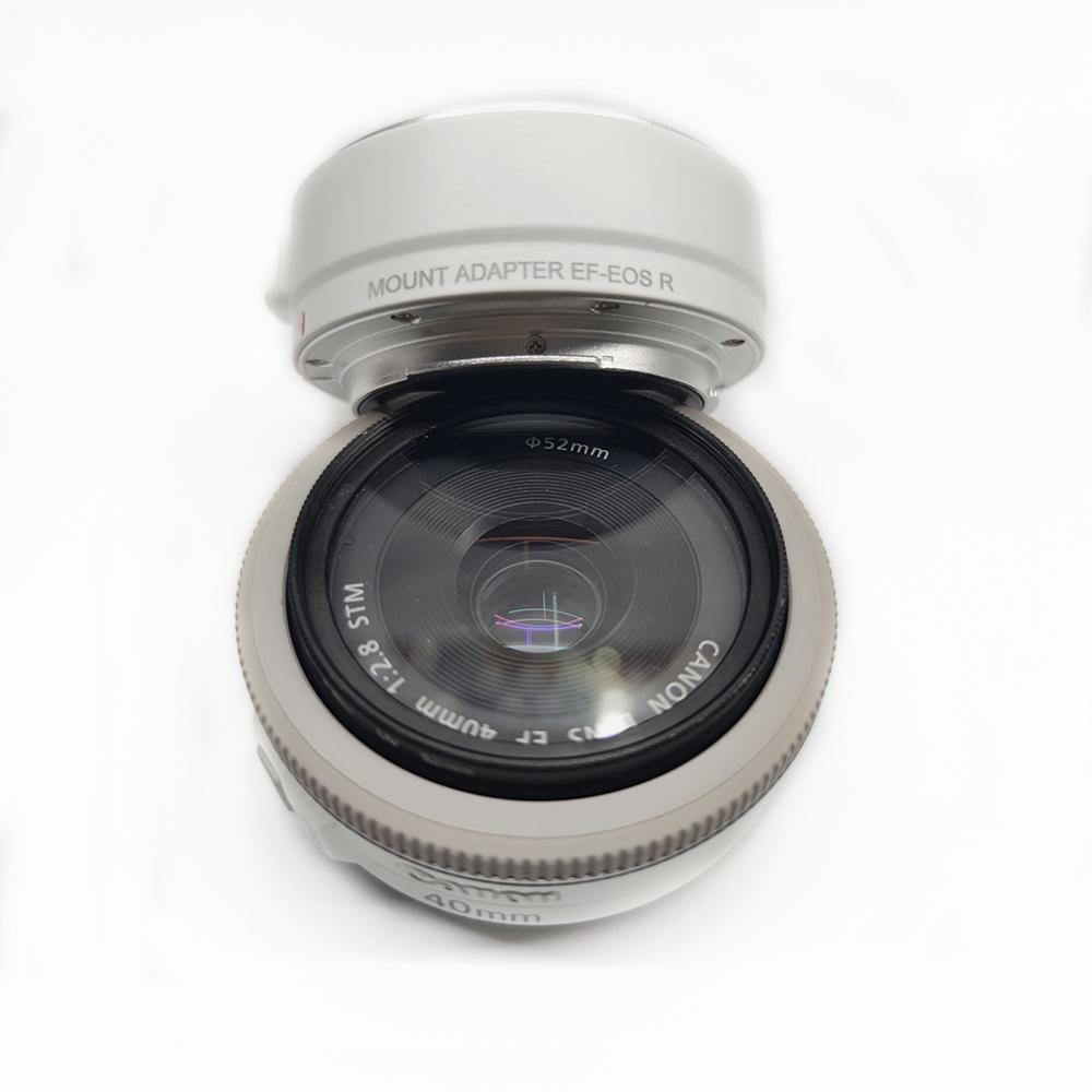 Белый адаптер крепления объектива EF-EOS R для объективов Canon EF/EF-S, совместимый с камерами EOS R, конвертер объектива с автофокусом, кольцо управления