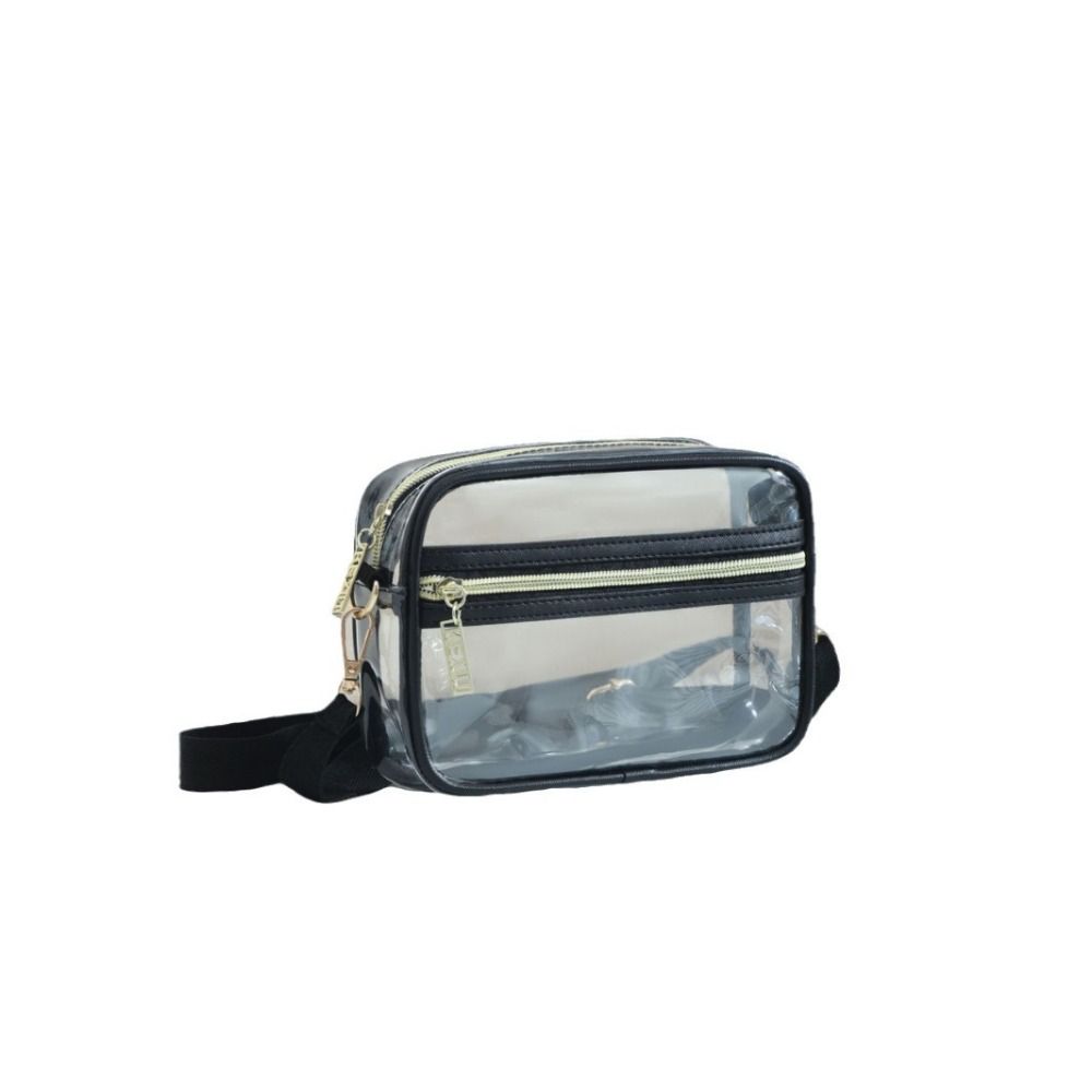 Waterproof PVC Crossbody Bag Adjustable Shoulder Strap Clear Messenger Bag  Unisex
