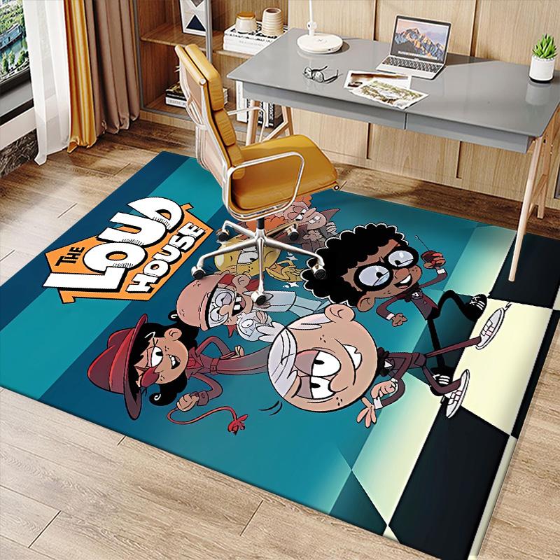 The Loud House Printed Absorbent Washable Carpet, Non-Slip Bathroom Mats, Kitchen Rugs, Yoga Mat,Living Room Entrance, Camping Picnic Rugs