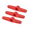 3Pcs 25T Aluminum Alloy RC Servo Arm Horn Long Type for 1 10 Remote Control Car Upgrade PartRed