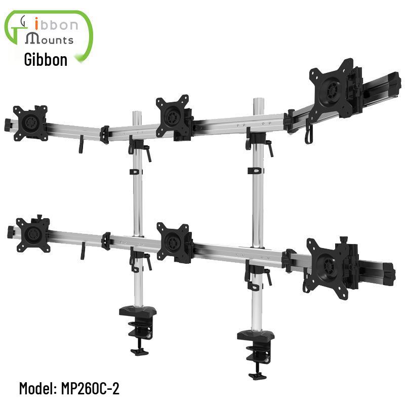 Gibbon MP260C-2 Двойная стойка для шести ЖК-мониторов для мониторинга ценных бумаг