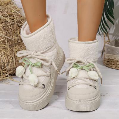 Зима 2025, новые, внешнеторговые, большого размера, на толстой подошве, повседневные сноубутсы, северо-восточные теплые универсальные хлопковые ботинки с коротким плюшем