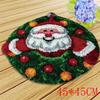 Cartoon Flower Embroidery Latch Hook Rug Kit Needlework Carpet Santa ClausAccessories Cross Stitch Latch Hook Cushion Carpet Diy