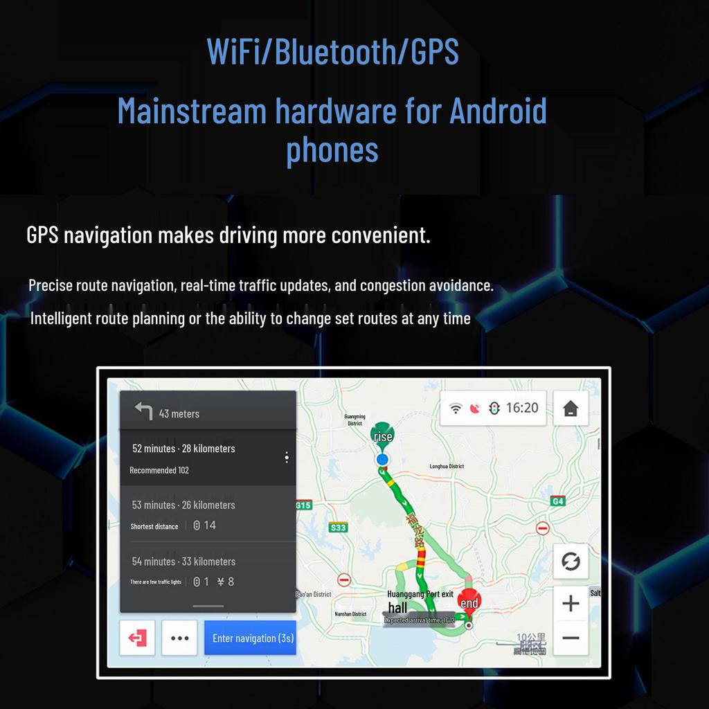 7-дюймовый MP5 плеер для автомобиля с двойным чипом, Bluetooth, Android Auto, беспроводным CarPlay и GPS-навигацией
