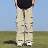 Spring and Autumn Men's Fashion Solid Color Casual Cargo Pants