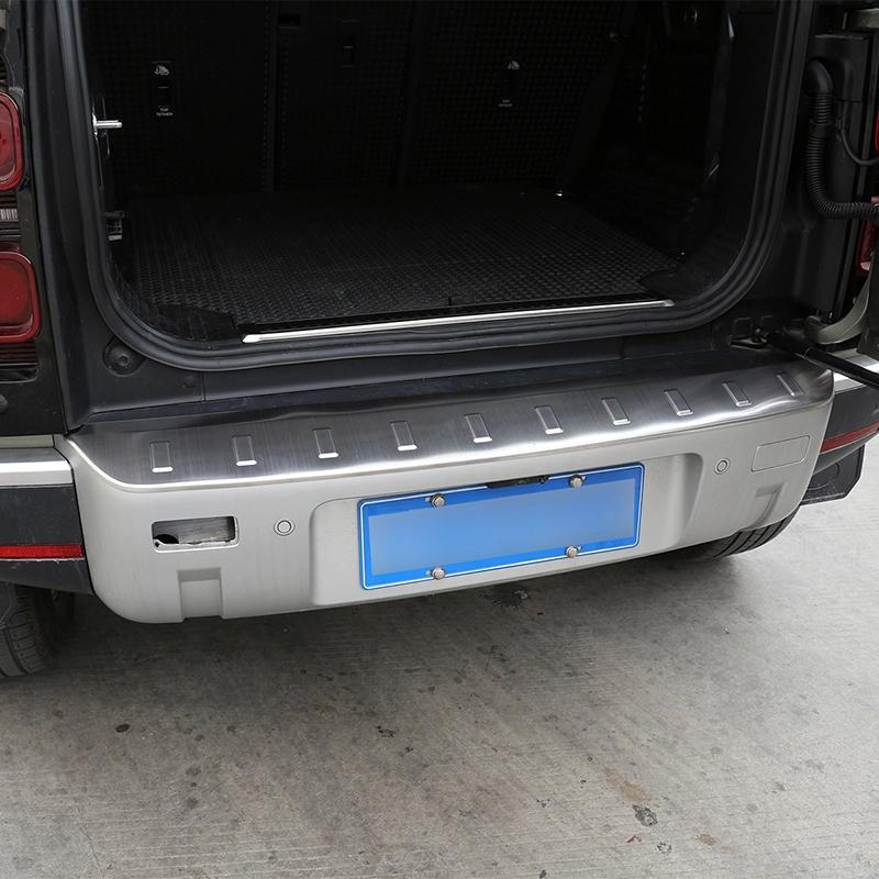 Stainless Steel External Rear Bumper Guard Plate Protect Cover Trim,For Land Rover Defender 110 130 2020-2021,Car Accessories XS7