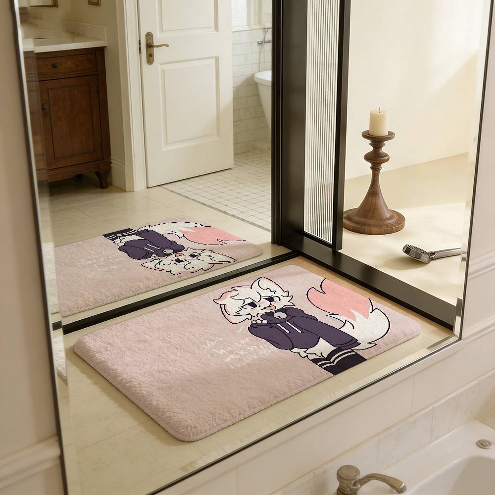 Boykisser Silly Cartoon Entrance Door Mat Nordic Style Bedroom Living Room Doormat Home Balcony Anti-Slip Modern Home Decor