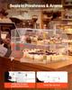 Bakery Display Case, 2-Tier Commercial Countertop Pastry Display Case, Clear Acrylic Bread Box for Kitchen, Party Cake Cabinet with Magnetic Rear Door