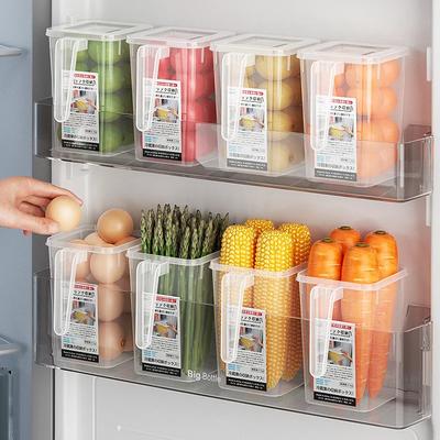 1-6 шт. Контейнер для хранения в холодильнике, Ящики для свежих продуктов для боковой дверцы холодильника с ручкой, Органайзер для дома и кухни для фруктов, овощей