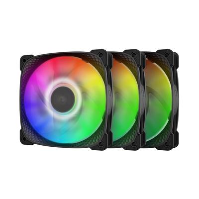 GEOMETRIC FUTURE 120мм ARGB Вентилятор для корпуса Squama 2505B Тройная упаковка Воздушный поток 9 лопастей вентилятора Официальный японский дистрибьютор 91.3CFM GF-SQ-2505B-3P