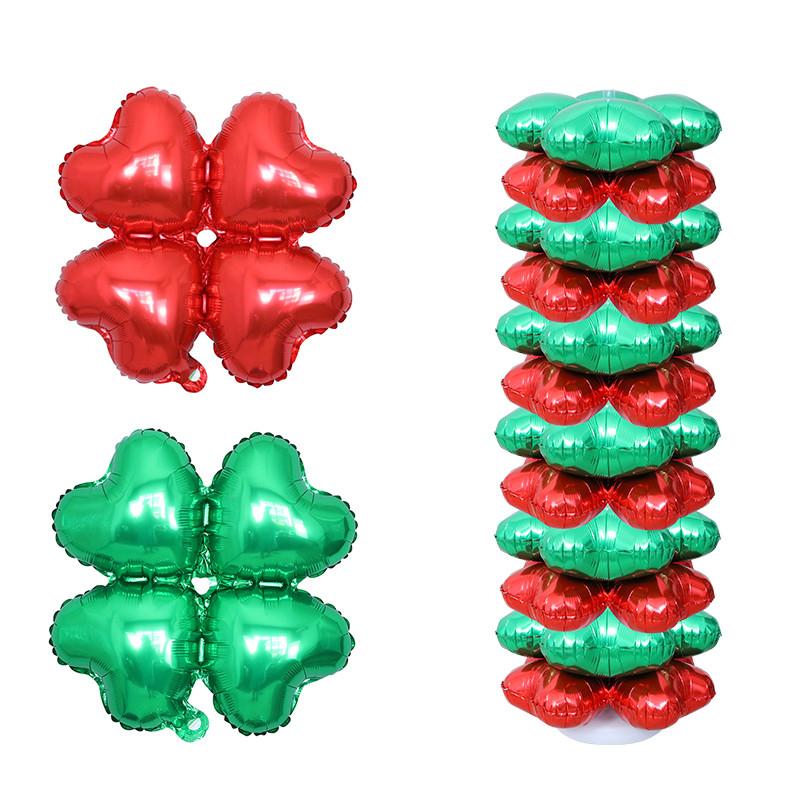 10pcs 18inch Four-leaf Clover Birthday Party Balloons Valentine's Day Aluminium Foil Ballons Birthday Party Decors Adult and kid
