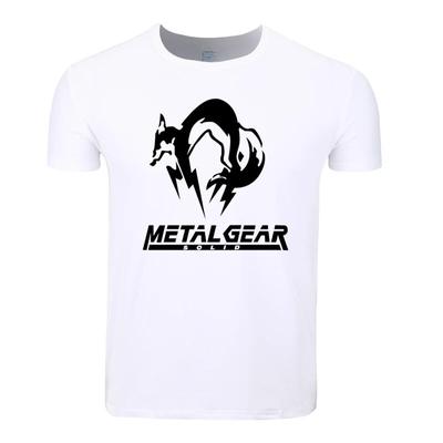 Мужская футболка азиатского размера с принтом Metal Gear Solid MGS Fox Hound Game, модная футболка с круглым вырезом