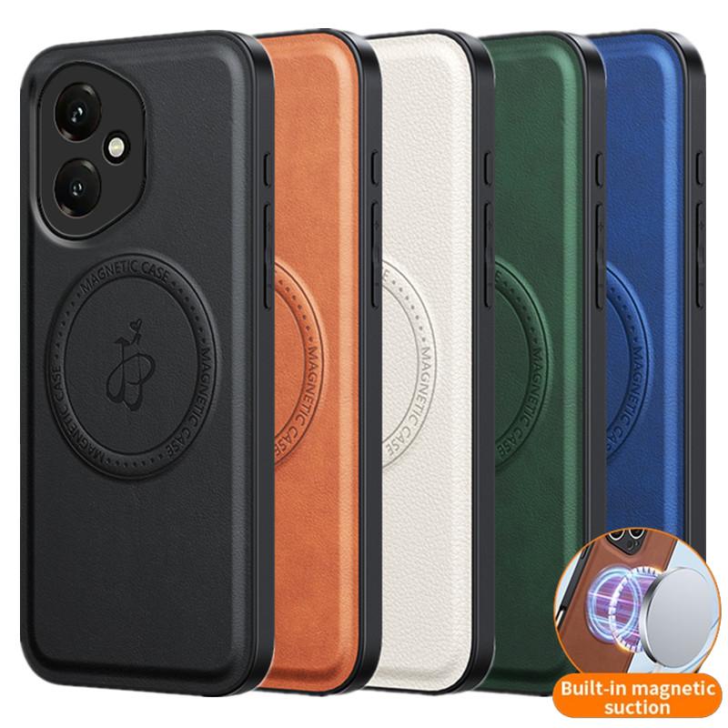 Магнитный чехол из искусственной кожи с беспроводной зарядкой для Honor 400 Pro 5G Защитная накладка Жесткая задняя крышка Coque