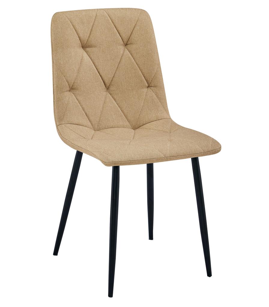 Libra Chair - Brown Fabric / Black Legs X 1