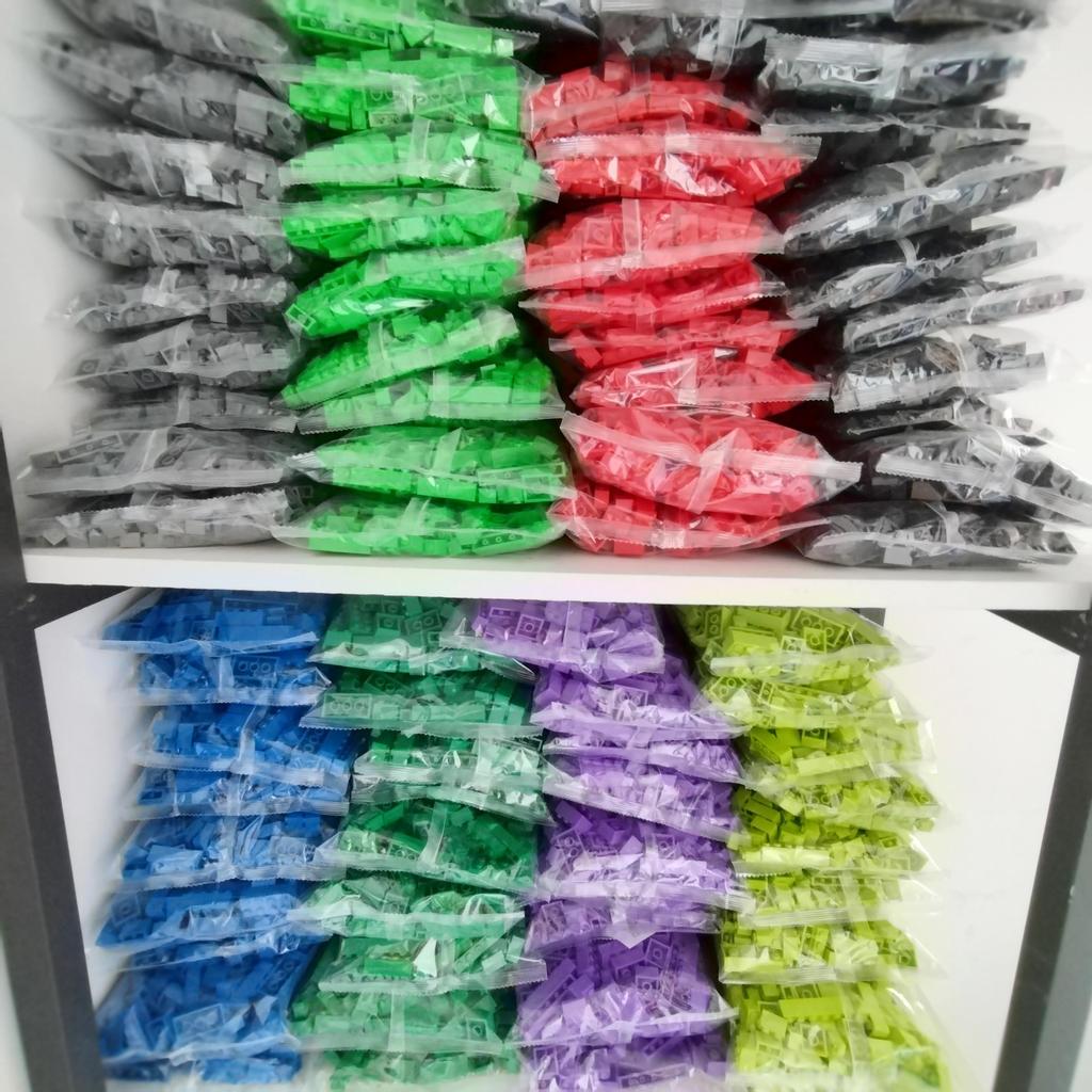 Building Blocks Hybrid Particles520g Bulk 17Colours DIY Toys for Children Free Base Plate Jigsaw Puzzle