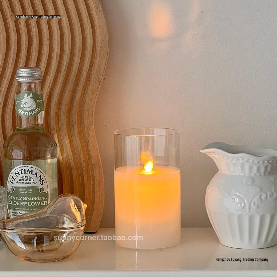 Светодиодная свеча-ночник с качающимся фитилем – Креативное настольное украшение для создания атмосферы в спальне