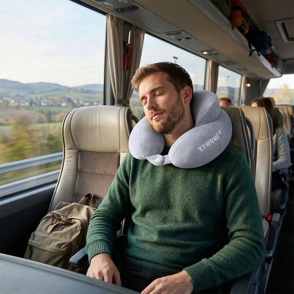 Memory Cotton U-shaped Pillow Travel Driving Pillow Neck Protection Pillow Supports The Neck