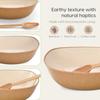 Set of 4 Earth-Friendly Multipurpose Bowls for Kitchen | 600 ml | Made with Bamboo Fibers & Rice Husk | Microwave Safe Bow