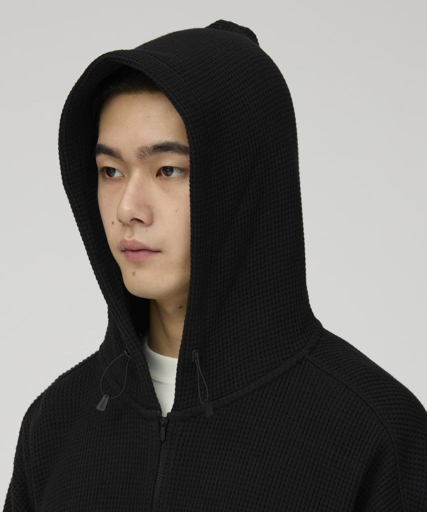 Heavyweight Waffle Zip Parka Thick and M [Snow Peak] - stylish, BLACK,