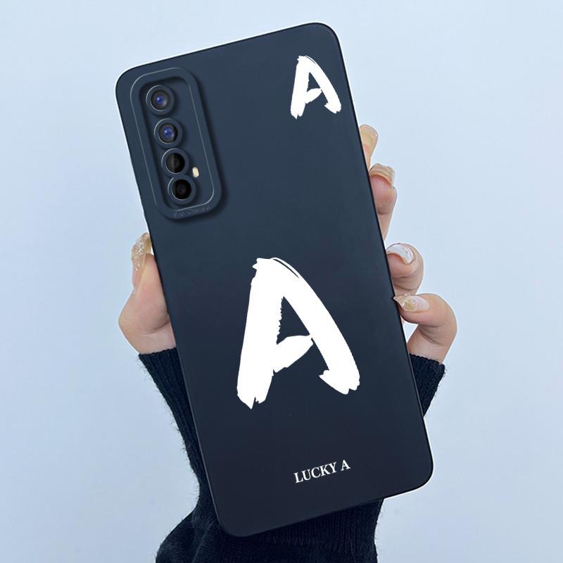 Для Realme 7 RMX2155 7 Pro RMX2170 Чехол Счастливой Начальной Буквой Мягкий Силиконовый Матовый Чехол для Телефона для Realme7 RMX2151 корпус