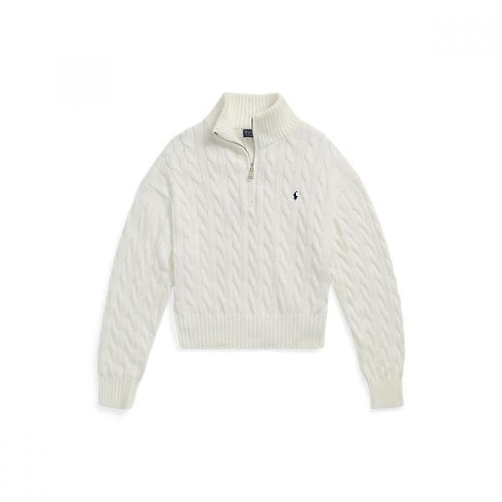 Polo Ralph Lauren Women S Cable Knit Cotton Quarter Zip Sweater wmpoSwenc021143100