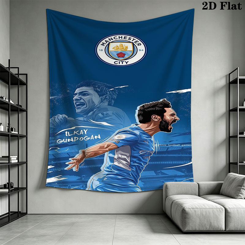 The Blues team Wall Hanging Printed Fabric Blanket Decorative Tapestries for Bedroom Living Room Home Decor