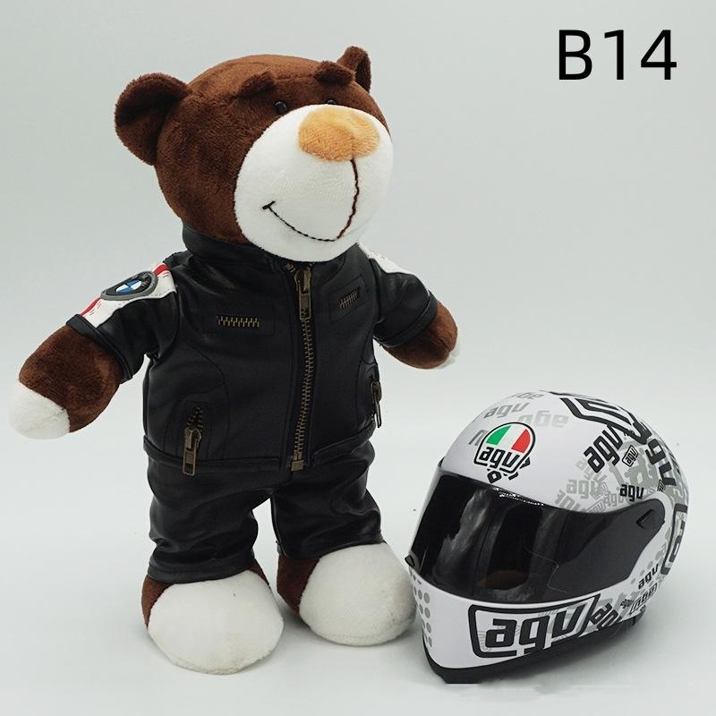 Kawaii helmets and teddy bears motorcycle decorations cute anime-filled soft stuffed toys as holiday gifts for friends