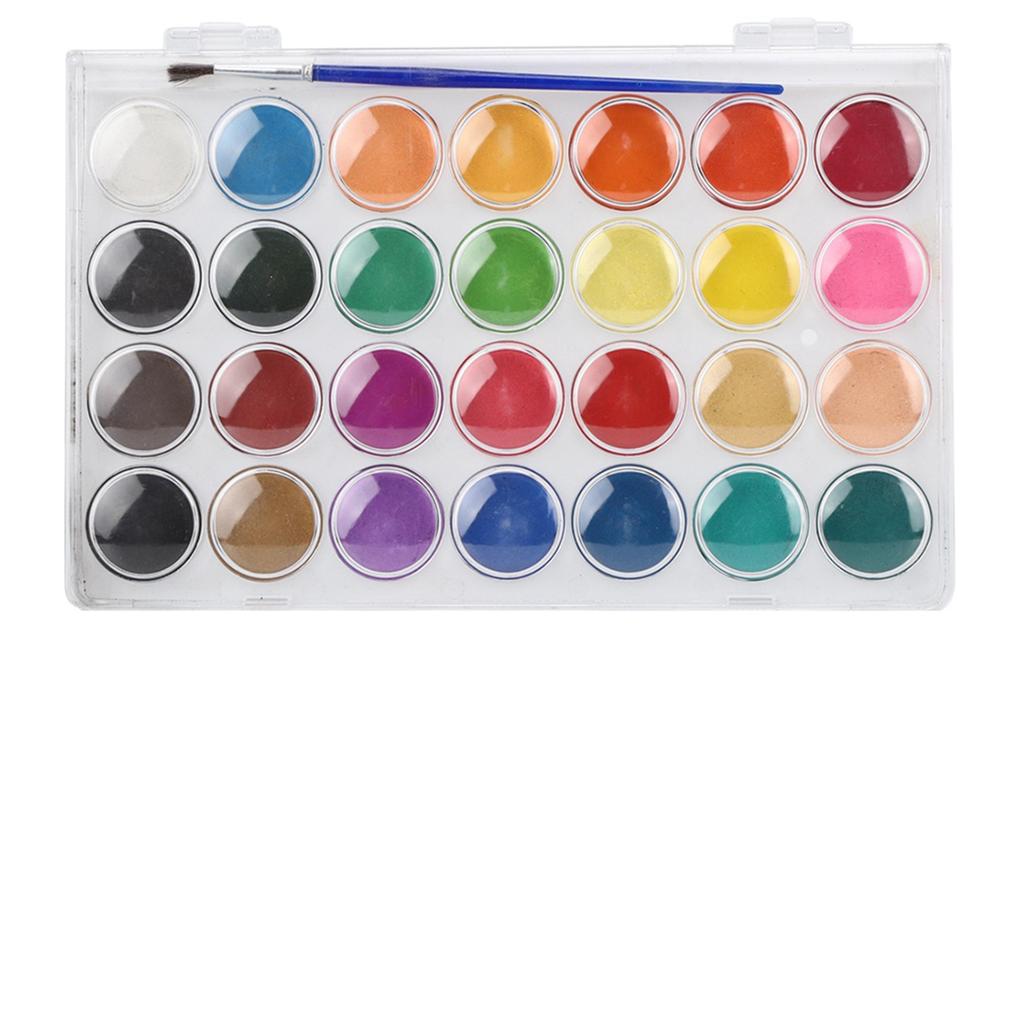 28 цветов твердые пигментные краски портативный набор пудры для художественной живописи для акварели гуаши
