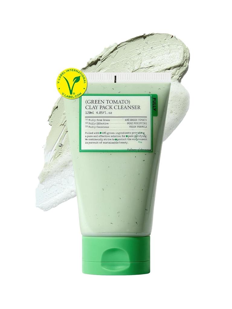 FULLY Green Tomato Clay Mask Cleansing, очищающая поры маска с экстрактом зеленого томата, отшелушивающее средство 4,05 жидких унций 120 мл