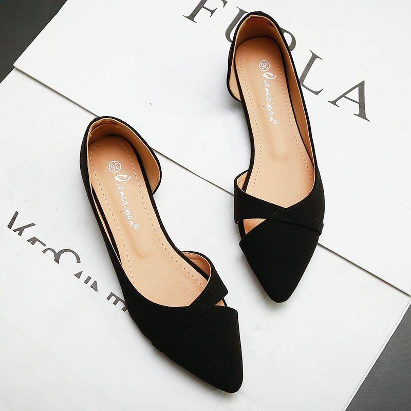 Shoes for Women Evening Woman Flats Pointed Toe Pink Slip-on Popular Elegant and Fashionable Summer 2025 High Quality Fashion 39