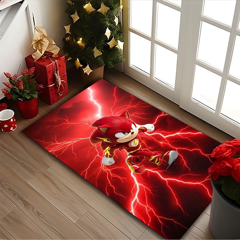 1pc SONIC Printed Chair Rug for Home Office Use, Living Room Kitchen Game Room Area Carpet
