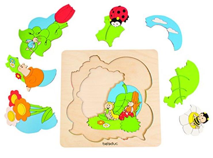 Beleduc 9-Piece Hide-and-Seek Puzzle (Grass Tochi) B17520