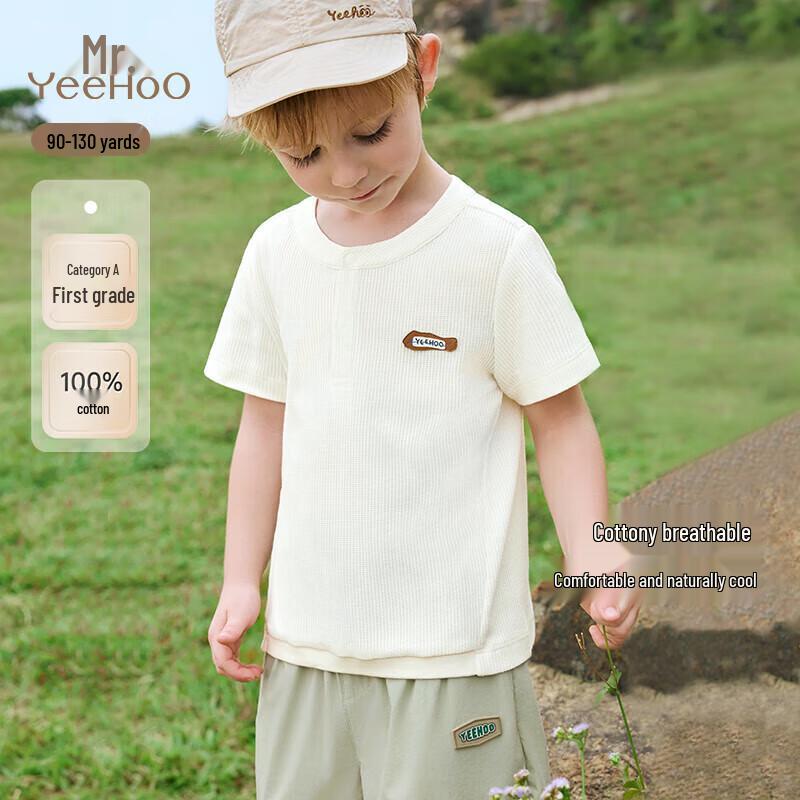 YEEHOO Boys' Summer Short Sleeve Cotton T-shirt