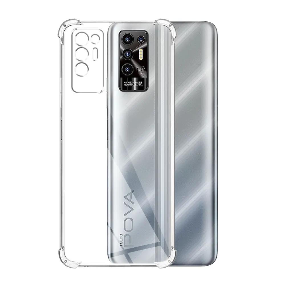 Для Tecno Pova 2 Чехол Прозрачный Противоударный Силиконовый Мягкий Чехол Для Телефона Чехлы Для Tecno Pova 2 Coque Для Tecno Pova 2 Прозрачный Фундамент
