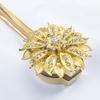 Rhinestone Flower Magnetic Curtain Buckle Tieback Holdback Drape Holder Decor