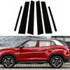 6 шт./комплект Столбики кузова автомобиля для Hyundai Creta Ix25 2020 2021 2022 2023 Глянцевые черные наклейки на стойки дверей и окон Аксессуары для стайлинга