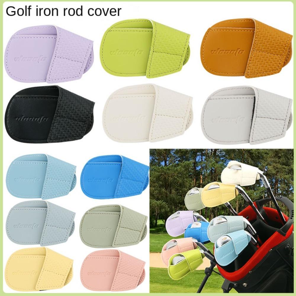 Waterproof Golf Iron Head Covers Colorful Golf Putter Headcover Golf Leather Club Cap  Golf Club