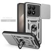 Чехол для Xiaomi 15T 5G Armor со Сдвижной Защитой Объектива Камеры, Чехол для Телефона для Mi 15T Mi15t 15 T Xiaomi15T с Магнитным Кольцом-Подставкой Funda