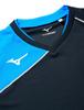 Mizuno Волейбольная одежда, Игровая футболка с длинным рукавом, Влагоотводящая, Быстросохнущая, Унисекс, V2MA8021, 92, Черный x Синий Diva, Размер S